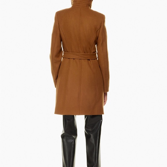 Aritzia Babaton Connor Wool Coat Size XS Tan Colour - Picture 2 of 13
